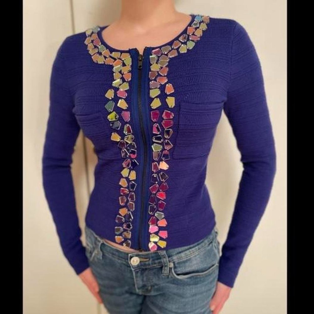 Crystal Royal Blue Zip
